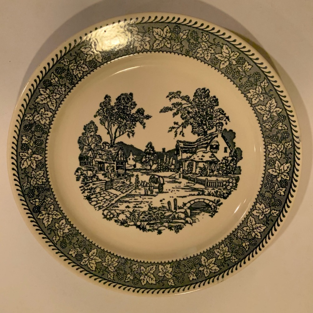 Vintage Homer Laughlin Shakespeare Country Blue Royal China Homestead Plate